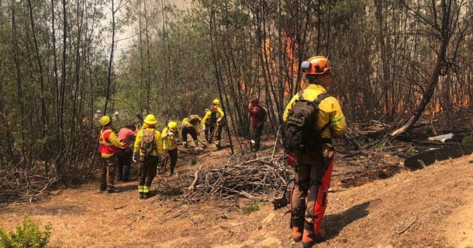 El incendio denominado “Ucún” se desarrolla a 800 metros de la Reserva Nacional Laguna Torca.  (Foto: Referencial)